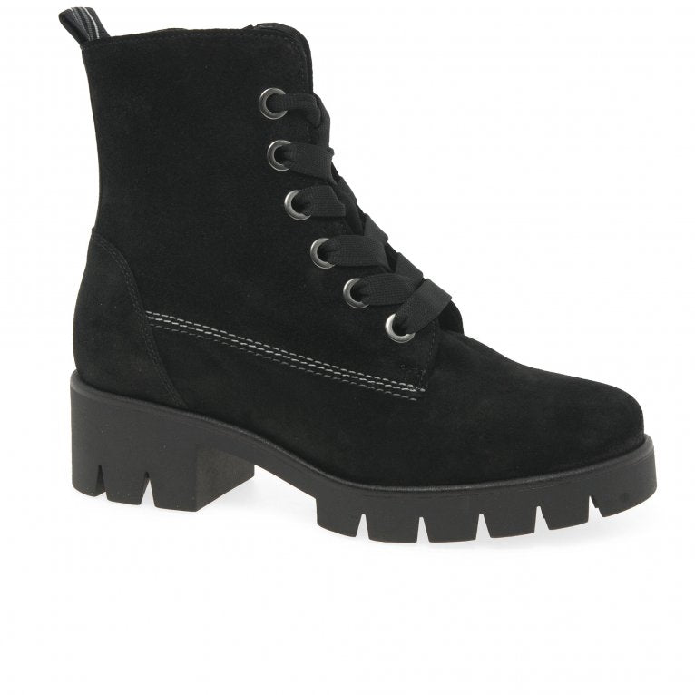 Baccara Black Suede Ankle Boots