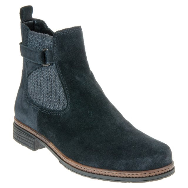 Nolene Blue Suede Ankle Boots