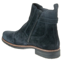 Load image into Gallery viewer, Nolene Blue Suede Ankle Boots
