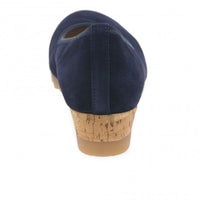 Load image into Gallery viewer, Epworth Dark Blue Suede Wedge Shoes
