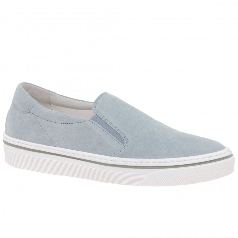 Compass Sky Blue Suede Slip-on Casual Loafers