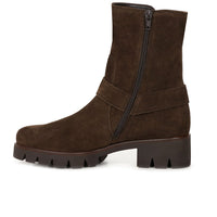 Load image into Gallery viewer, Buford Brown Suede Biker Ankle Boots

