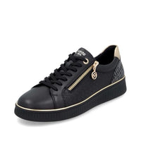Load image into Gallery viewer, Broadway Black/Gold Sneaker
