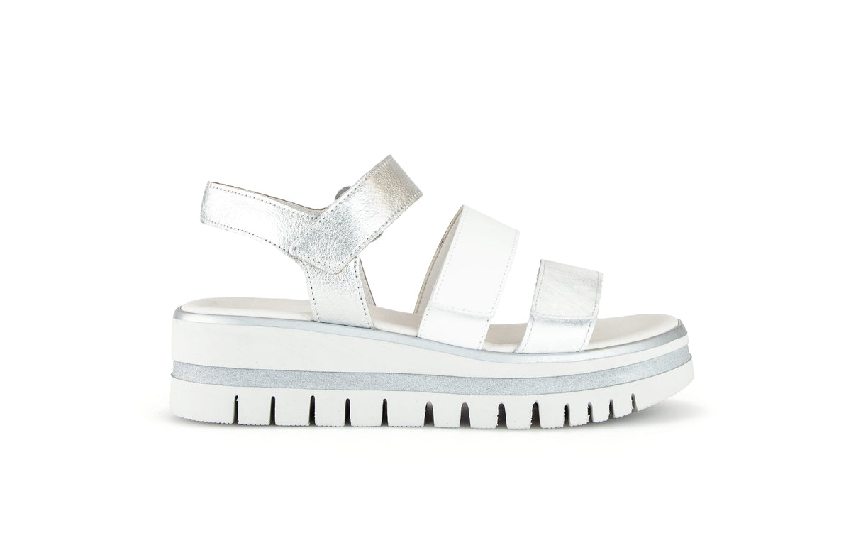 Alfa White/Silver Sandals
