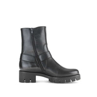 Load image into Gallery viewer, Burford Black Biker Ankle Boots
