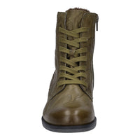 Load image into Gallery viewer, Sanja 01 Olive Green Lace Ankle Boots

