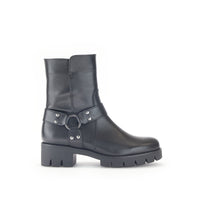Load image into Gallery viewer, Burford Black Biker Ankle Boots
