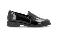 Load image into Gallery viewer, Eriko Black Glossy Slip On Shoes
