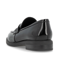 Load image into Gallery viewer, Eriko Black Glossy Slip On Shoes
