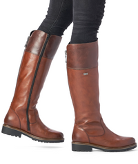 Load image into Gallery viewer, Melany Brown Leather Womens Knee High Boots
