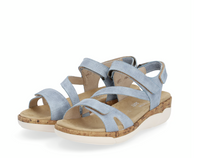 Load image into Gallery viewer, Olivia Blue Jeans Sandals
