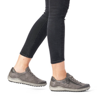 Load image into Gallery viewer, Abigail Grey Lace Ups
