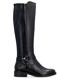 Load image into Gallery viewer, Sutton Black Leather Womens Knee High Boots
