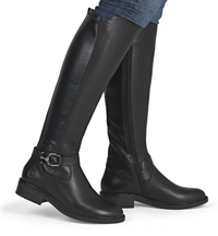 Load image into Gallery viewer, Sutton Black Leather Womens Knee High Boots
