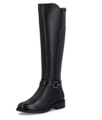 Load image into Gallery viewer, Sutton Black Leather Womens Knee High Boots
