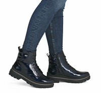 Load image into Gallery viewer, Rayes Navy Ankle Boots
