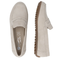 Load image into Gallery viewer, Adelaide Beige Suede Slip On Shoes
