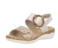 Load image into Gallery viewer, Owana Beige/Gold Sandals
