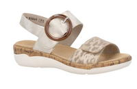 Load image into Gallery viewer, Owana Beige/Gold Sandals

