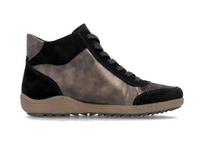 Load image into Gallery viewer, Lumi Black Print Ankle Boots
