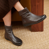Load image into Gallery viewer, Violet Brown Ankle Boots
