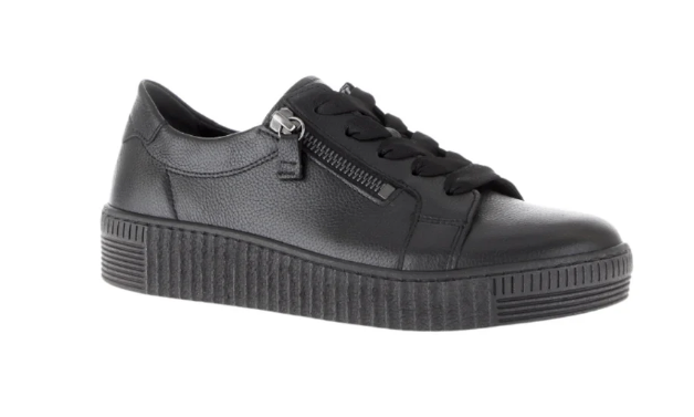 Wisdom Black Leather Lace Ups