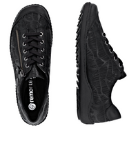 Load image into Gallery viewer, Abigail Black with Black soles Lace Up Shoes
