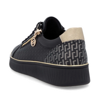 Load image into Gallery viewer, Broadway Black/Gold Sneaker
