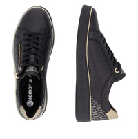 Load image into Gallery viewer, Broadway Black/Gold Sneaker
