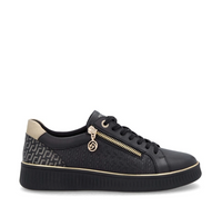 Load image into Gallery viewer, Broadway Black/Gold Sneaker
