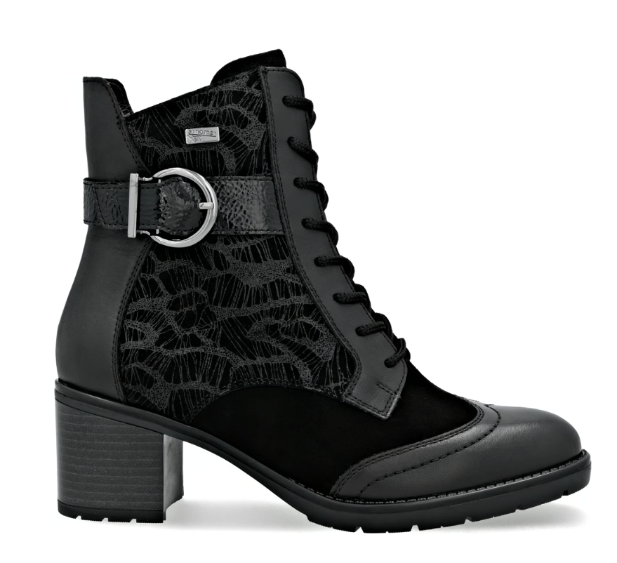 Stanmore Black Lace Ankle Boots