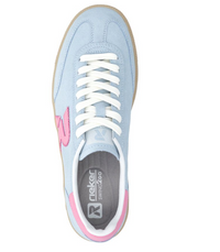 Load image into Gallery viewer, Willow Light Blue Lace up Trainers
