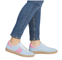 Load image into Gallery viewer, Willow Light Blue Lace up Trainers
