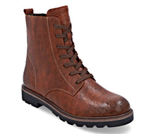 Load image into Gallery viewer, Whitton Brown Lace Ankle Boots
