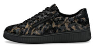 Load image into Gallery viewer, Victoria Black/Brown Print Suede Lace Ups
