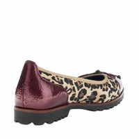 Load image into Gallery viewer, Temptation Burgundy/Leopard Skin Print

