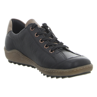 Load image into Gallery viewer, Abigail Black/Brown Lace Up Shoes
