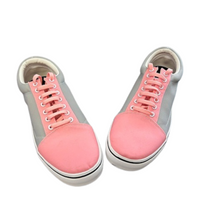 Load image into Gallery viewer, Sunrise Pink &amp; Grey Canvas Lace Shoes
