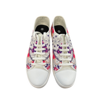 Load image into Gallery viewer, Sunset White Floral Canvas Lace Shoes
