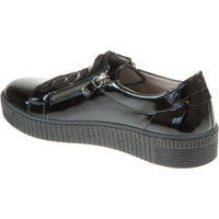 Load image into Gallery viewer, Wisdom Black Patent Lace Ups
