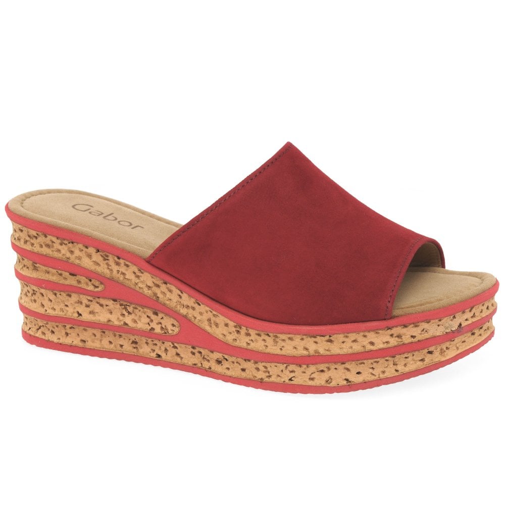 Trixie Womens  Red Wedge Heel Sandals