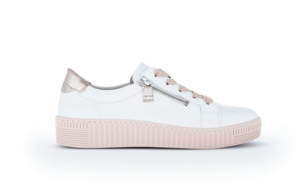 Wisdom White/Pink Lace Ups