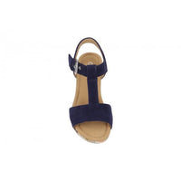Load image into Gallery viewer, Karen Blue Wedge Sandals
