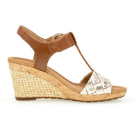 Load image into Gallery viewer, Karen Beige Wedge Sandals
