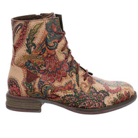 Load image into Gallery viewer, Sanja 01 Red Multi Lace Ankle Boots
