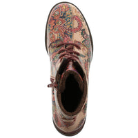 Load image into Gallery viewer, Sanja 01 Red Multi Lace Ankle Boots
