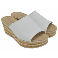 Load image into Gallery viewer, Trixie Womens White Wedge Heel Sandals
