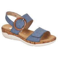 Load image into Gallery viewer, Owana  Jeans Blue Sandals
