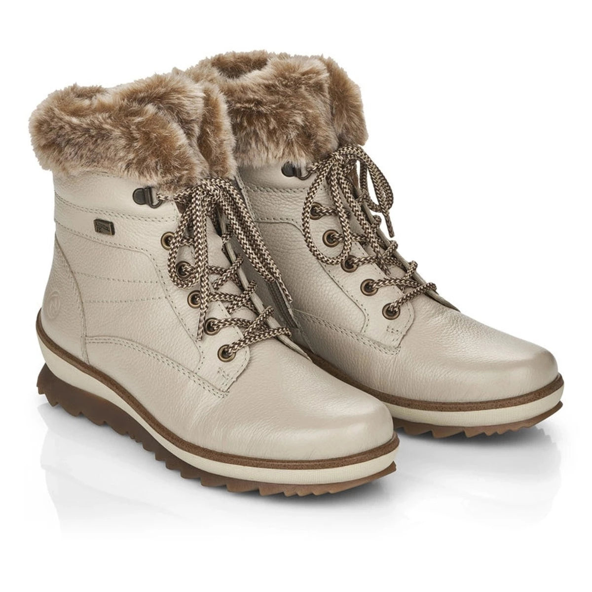 New York Beige Ankle Boots
