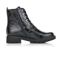 Load image into Gallery viewer, Montana Black Patent Boots Ankle Boots
